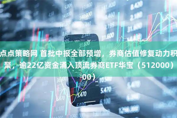 点点策略网 首批中报全部预增，券商估值修复动力积聚，逾22亿资金涌入顶流券商ETF华宝（512000）